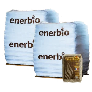 Houtpellets ENERBIO – 2 pallets – 132 zakken – 1980 kg | Bois Frabot
