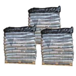 Houtpellets ECO BOIS ENERGIE – 3 pallets – 198 zakken – 2970 kg | Bois Frabot