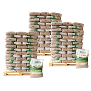 Premium houtpellets SimplyPELLET – 3 pallets – 195 zakken – 2925 kg | Bois Frabot