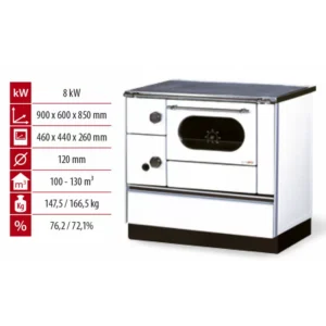Houtfornuis Alfa 90 H Favorit – 8 kW | Bois Frabot